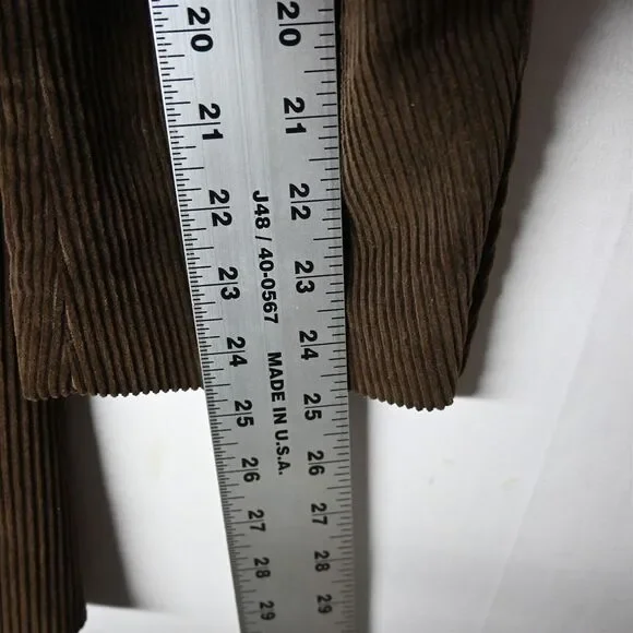 Statements 48R Brown Wide‎ Wale Corduroy Mens Blazer Suit Jacket Sport Coat
